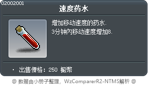 Speed Potion Tooltip