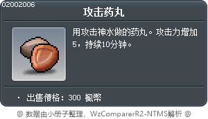 攻擊藥丸 Tooltip