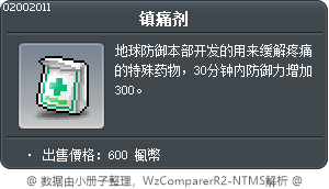 镇痛剂 Tooltip