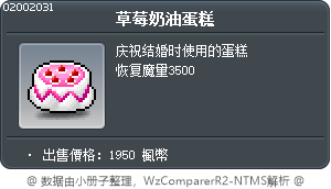 草莓奶油蛋糕 Tooltip