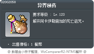 异界秘药 Tooltip
