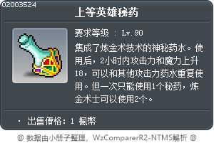 上等英雄秘药 Tooltip