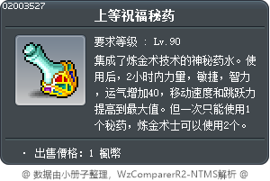 上等祝福秘药 Tooltip