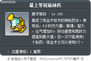最上等祝福秘药 Tooltip