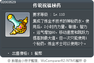 传说祝福秘药 Tooltip