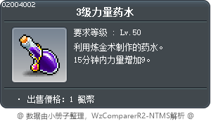 3级力量药水 Tooltip
