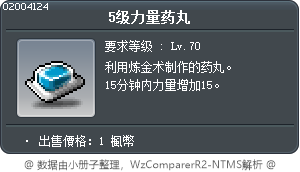 5级力量药丸 Tooltip