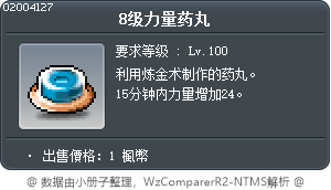 8级力量药丸 Tooltip