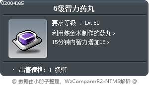 6级智力药丸 Tooltip