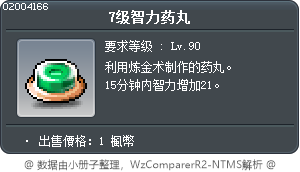 7级智力药丸 Tooltip