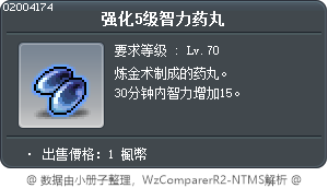 强化5级智力药丸 Tooltip