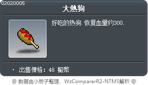 大熱狗 Tooltip