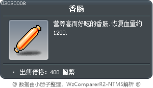 香肠 Tooltip