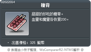 糖膏 Tooltip