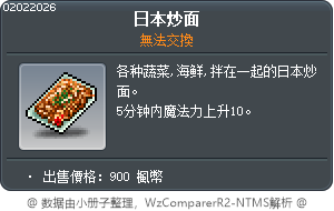 日本炒面 Tooltip