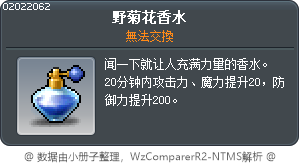 野菊花香水 Tooltip