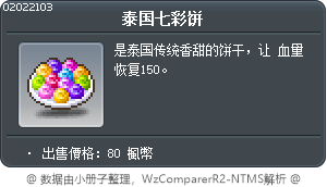 泰国七彩饼 Tooltip