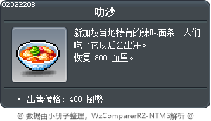 叻沙 Tooltip