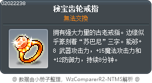 秘宝齿轮戒指 Tooltip