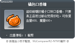 橘色口香糖 Tooltip