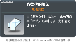 肯德熊的紙條 Tooltip