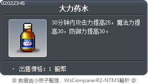 大力药水 Tooltip