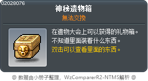 神祕的遺物箱 Tooltip