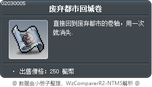 墮落城市卷軸 Tooltip