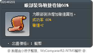 眼部装饰敏捷卷轴60% Tooltip