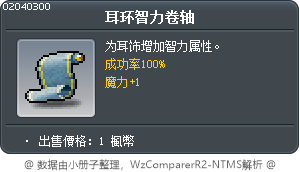 耳环智力卷轴 Tooltip