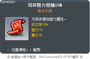 耳环智力卷轴15% Tooltip