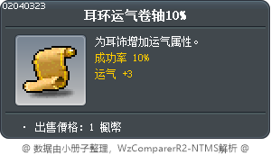 耳環幸運卷軸10% Tooltip