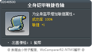 全身铠甲敏捷卷轴 Tooltip