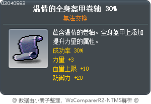 溫情套服卷軸30% Tooltip