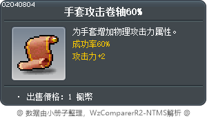 手套攻擊卷軸60% Tooltip