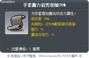手套魔力诅咒卷轴70% Tooltip