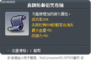 Dark scroll for Shield for DEF 30% Tooltip