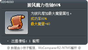 披风魔力卷轴60% Tooltip