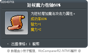 Scroll for Wand for Magic Attack 60% Tooltip