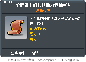 企鹅国王的长杖魔力卷轴60% Tooltip