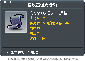 枪攻击诅咒卷轴 Tooltip