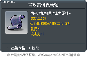 弓攻擊詛咒卷軸30% Tooltip