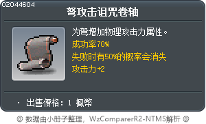 弩攻击诅咒卷轴 Tooltip