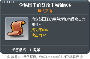 企鹅国王的弩攻击卷轴60% Tooltip