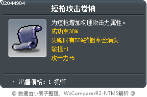 火槍攻擊詛咒卷軸30% Tooltip