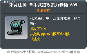 附魔單手武器攻擊力卷軸60% Tooltip