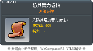 防具智力卷軸60% Tooltip
