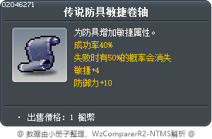 传说防具敏捷卷轴 Tooltip
