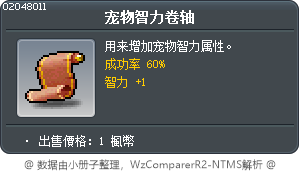 宠物智力卷轴 Tooltip