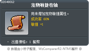 寵物敏捷卷軸60% Tooltip